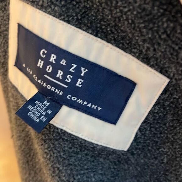 Crazy Horse Liz Claiborne Down Feather Puffer Jacket Fur Hooded Tan Medium - Picture 5 of 6